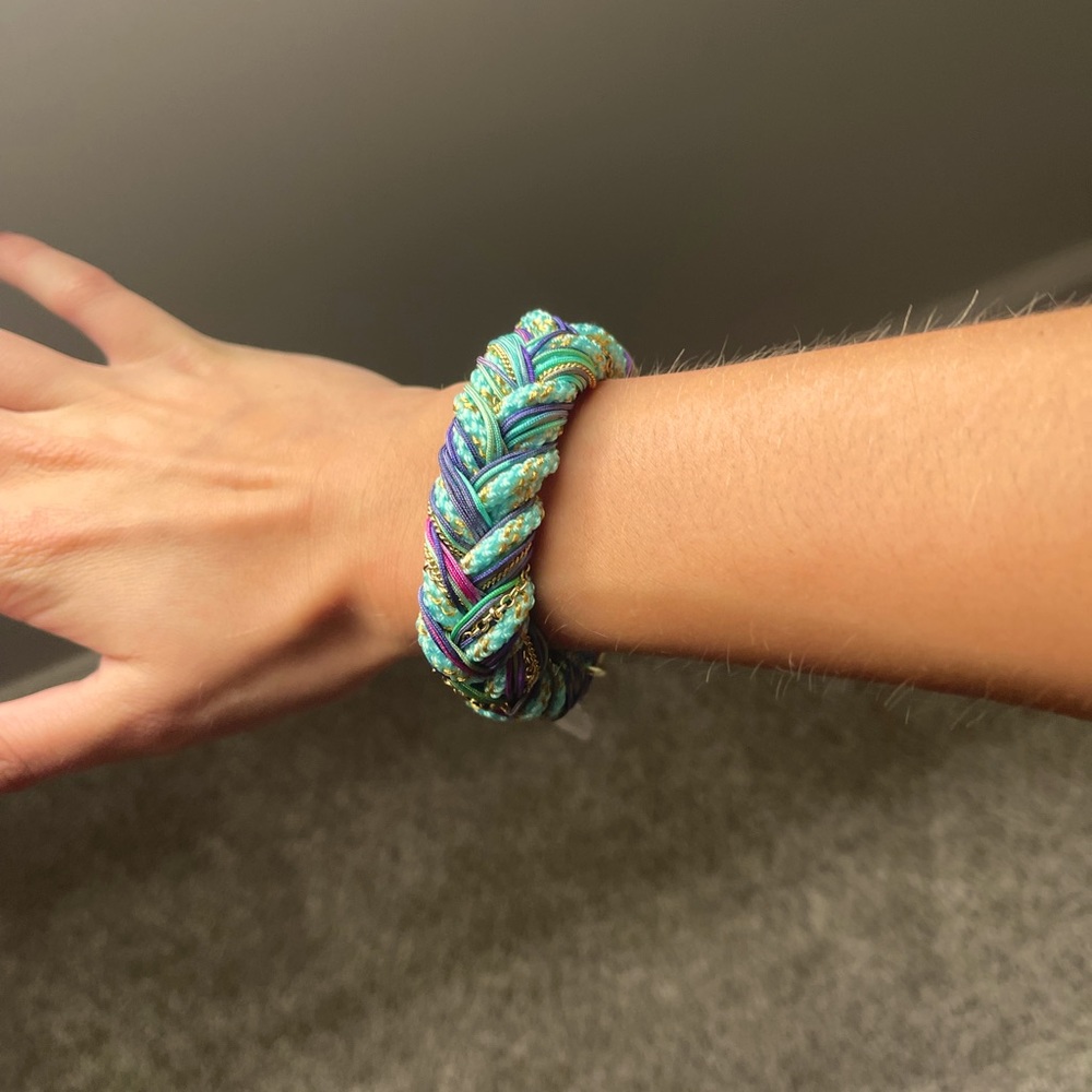 Masie Gold Corded Friendship Bracelet in Mint Mix Paracord Kendra Scott